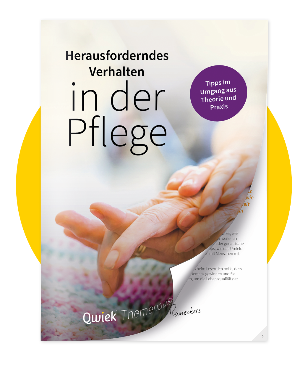 Mock up gele cirkel Themenausgabe 1